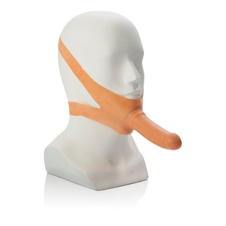 The Accommodator - face​ strapon made of latex in nude color byCalExotic