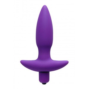 Aria Petite Butt Vibrating Purple Silicone Plug Length 9cm Thickness 3cm Vogue