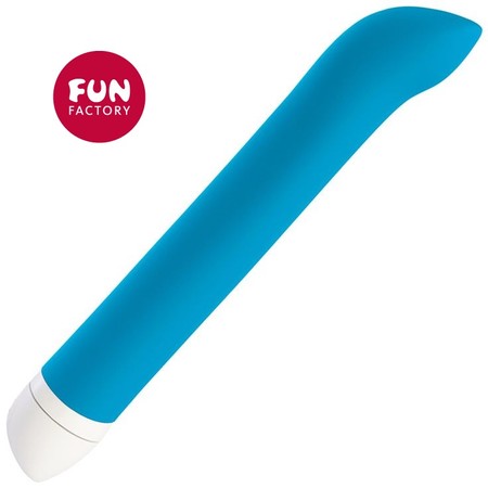 Joupie Narrow Vibrator Smooth Silicone Light Blue Bent to G-spot Length 16cm Thickness 2.5cm Fun Factory