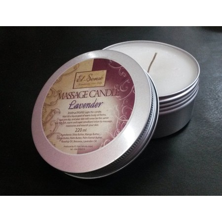 Message Candle A natural lavender scented candle that is also suitable for a delightful 40-hour El Sense massage