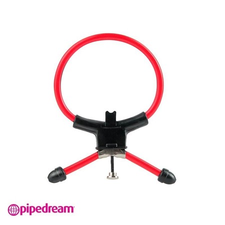 Code Red Cockring made of adjustable red PVC Pipedream​