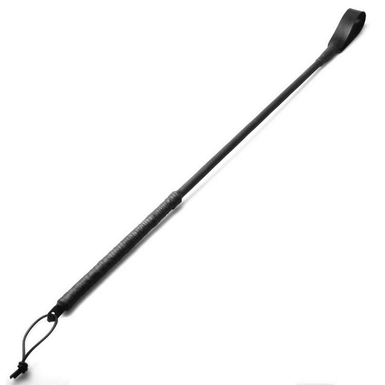 Tailstock שוט רכיבה יוקרתי עשוי גומי שחור עם קצה עגול תוצרת גרמניה אורך 60 סמ