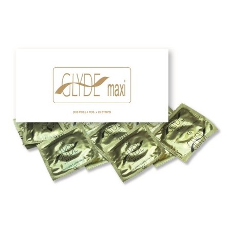 100 large natural condoms width 56 mm length 19 cm Glyde Maxi