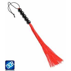 "Afterglow" Red rubber whip for intimate areas with bead handle for comfortable grip bu Master Series​