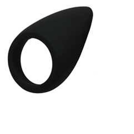 ​Cockring with a pointy addition for P-spot massaging during movement, black colored, 4.3 cm diameter​