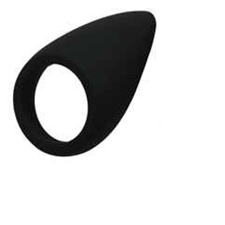Cockring with a pointy addition for P-spot massaging during movement, black colored, 5 cm diameter