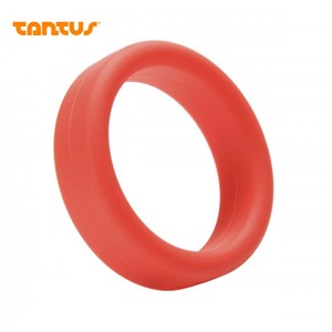 C-Ring קוקרינג שחור מסיליקון אדום רך קוטר 3.8 סמ Tantus