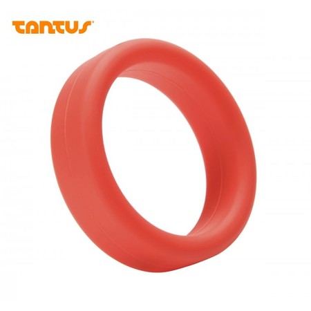 C-Ring קוקרינג שחור מסיליקון אדום רך קוטר 3.8 סמ Tantus