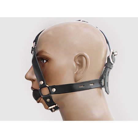 Harness-style mouth-to-head barrier with a silicone ball​