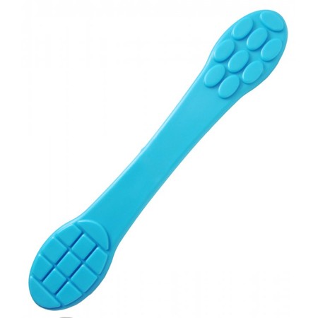 CBT spanker made of blue silicone with different textures​ by Frisky