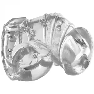 Master Series Detained 2.0 Rubber Chastity Belt