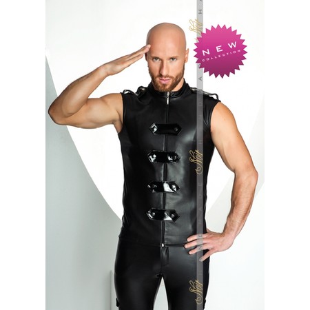 Black vest for men military look