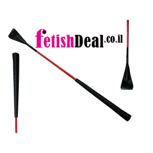 Luxurious riding crop with a wide tip made of red leather​