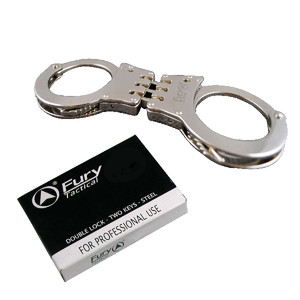 Professional hand-tight metal handcuffs with double lock​ by Fury Tactical