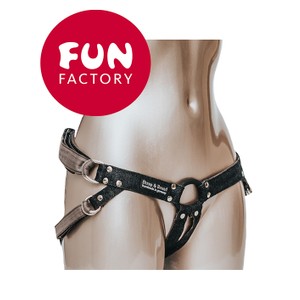 Strap and Bound Vegan Strappon Harness Made of Fun Factory Jeans