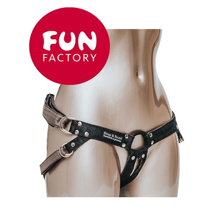 Strap and Bound Vegan Strappon Harness Made of Fun Factory Jeans