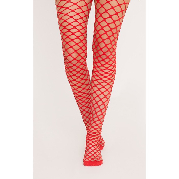 גרביוני רשת בצבע אדום