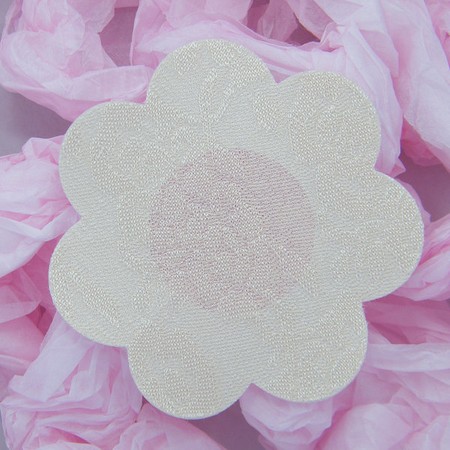 White lace flower nipple cover
