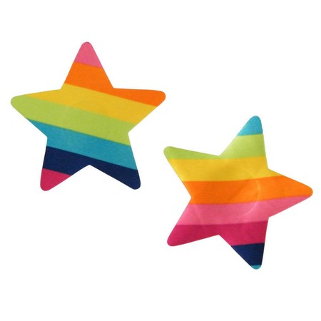 Rainbow Star Nipple Stickers