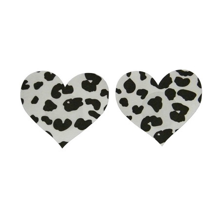 ​Black and white heart nipple cover​