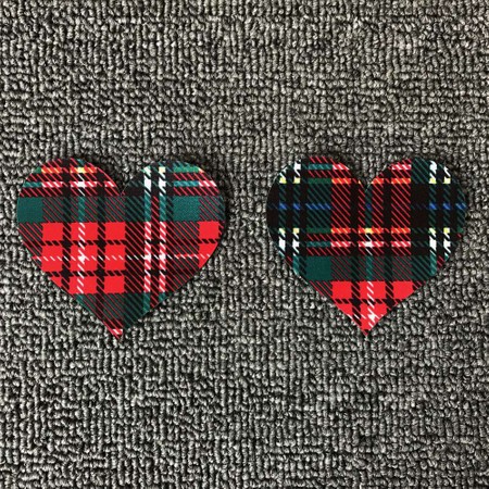 ​Scottish plaid heart nipple cover​s