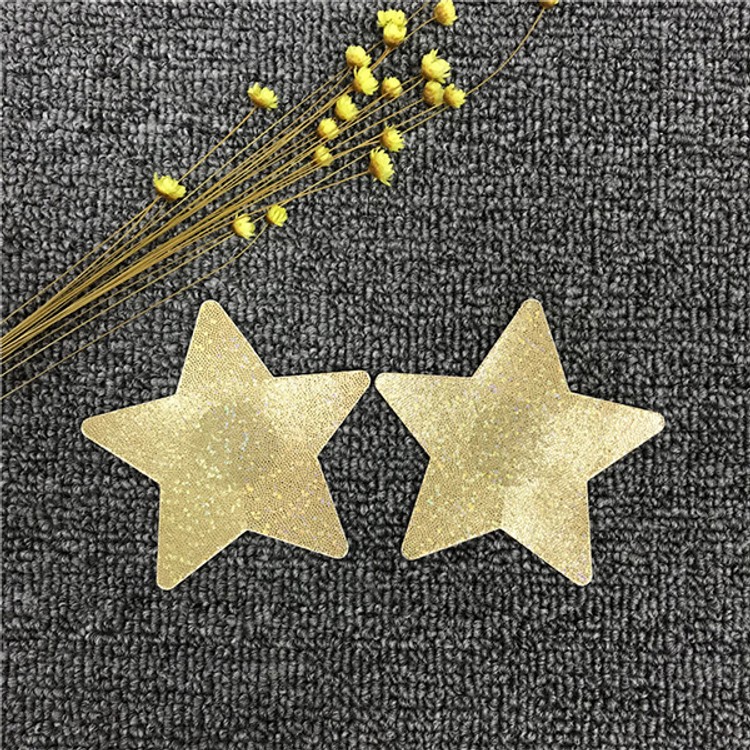 כיסוי לפטמות כוכב זהב נוצץ