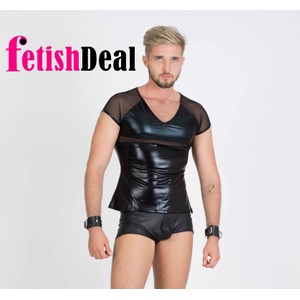 ​Shiny shirt with mesh on the sleeves and chest​