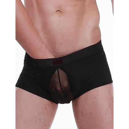 Black boxer with a front mesh for men​