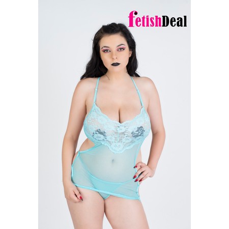 Light blue babydoll with lace​