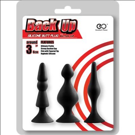Set of 3 anal plugs for "chess lovers" length 8 cm​