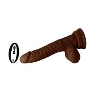Turbo Baller realistic dildo with brown testicles 8 vibration modes length 20 cm FemmeFunn