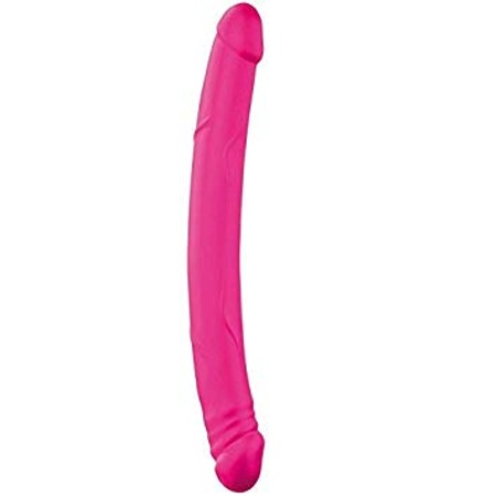 Real Double Do Realistic double silicone pink dildo length 42 cm Dorcel