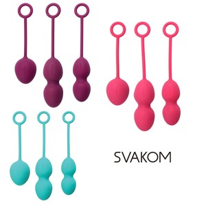 Nova שלוש ביצים סיניות בגדלים שונים מסיליקון - צבעים שונים Svakom