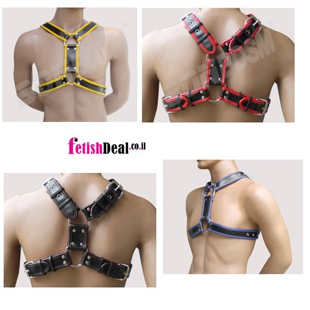 הרנס בצורת Y עור פרימיום - צבעים שונים