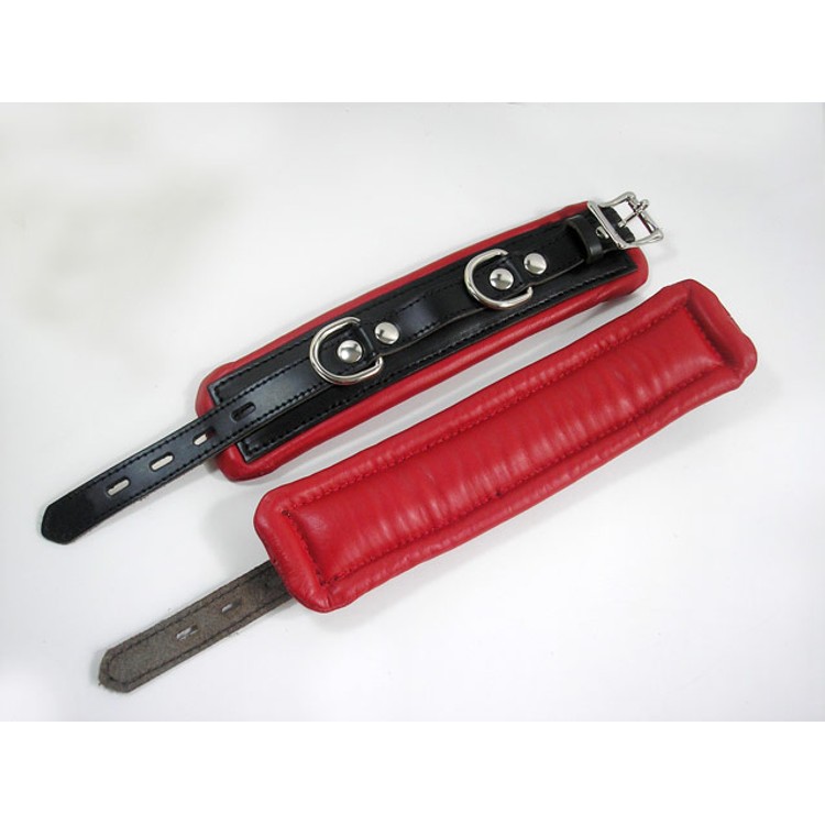 אזיקים רחבים כבדים מרופדים במיוחד עשויים עור פרימיום - צבעים שונים