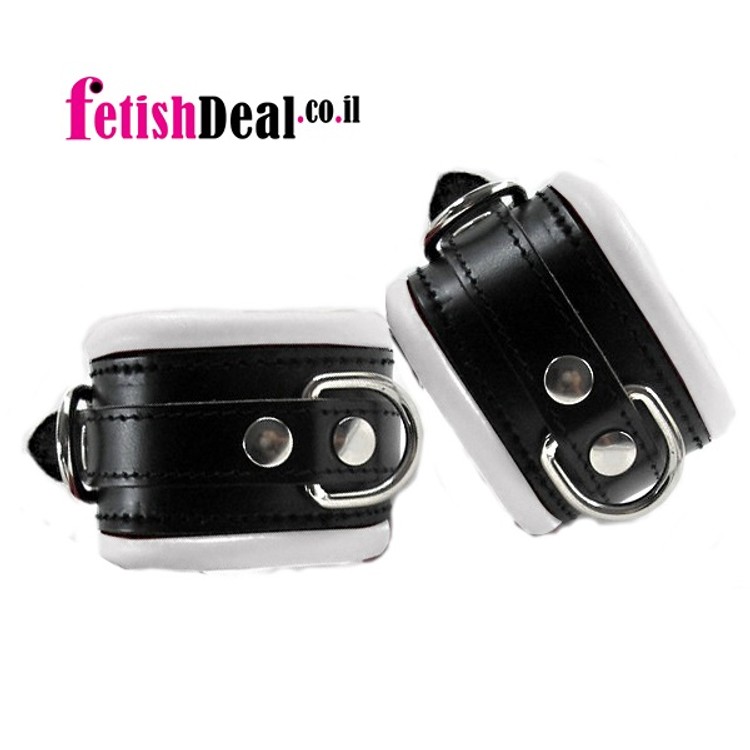 אזיקים רחבים כבדים מרופדים במיוחד עשויים עור פרימיום - צבעים שונים