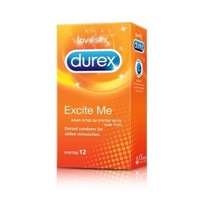 12 קונדומים מחוספסים לגירוי מוגבר Durex Excite Me