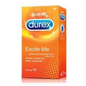 36 קונדומים מחוספסים לגירוי מוגבר Durex Excite Me