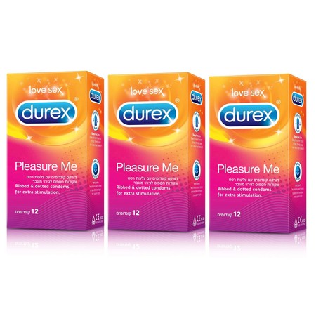 36 rough condoms with vibrating ribs for increased stimulation Durex Pleasure Me