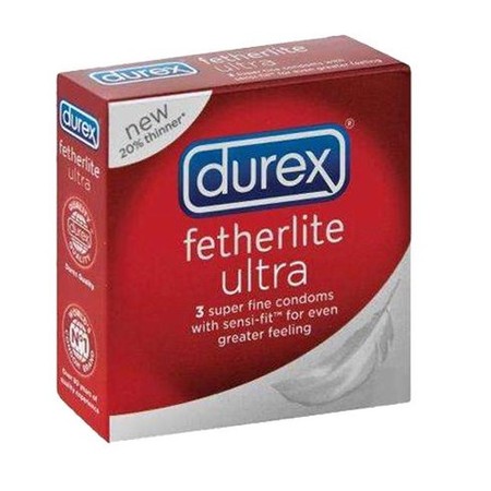 3 ultra-thin condoms for increased feeling Durex Ultra Thin Feel