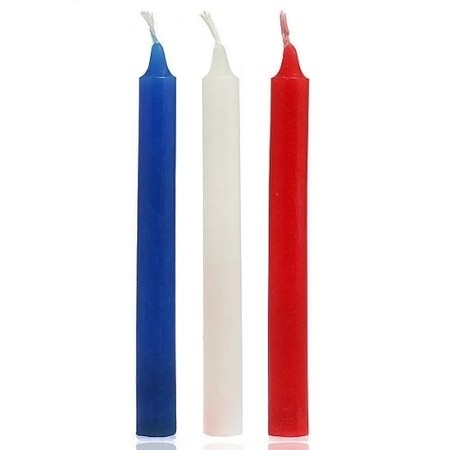 Set of 3 long drip candles made of 100 percent paraffin​