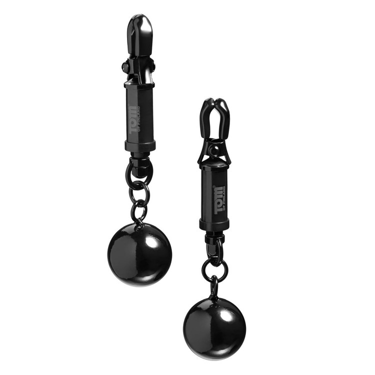 Barrel מצבטים לפטמות עם משקולות שחורים