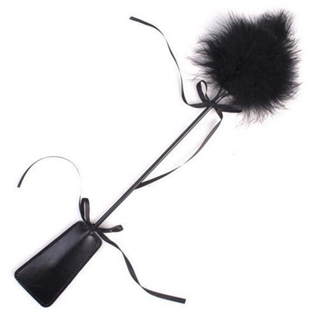 Black two sided feather for tickling and spanker​