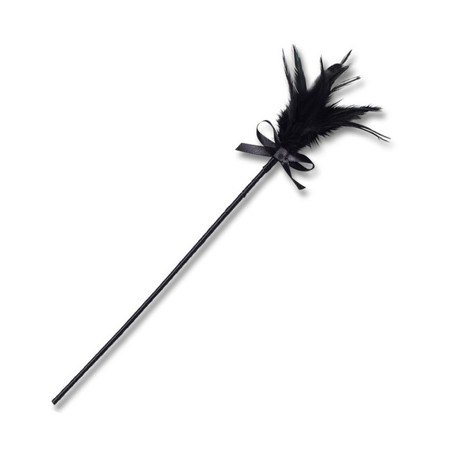 Fancy black feather for tickling​