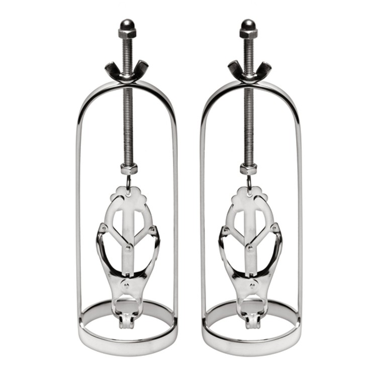 Nipple Stretcher מצבטי פטמות מיוחדים למתיחה מפלדת אל חלד Master Series