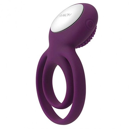 Tammy - Double Purple Vibrating Silicone Ring by Svakom