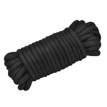 Thick black cotton rope 10 meters long for tying games​