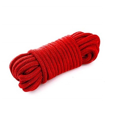 A thick red cotton rope 10 meters long for tying games​