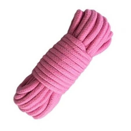 A thick pink cotton rope 10 meters long for tying games​