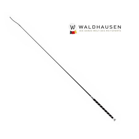 Dressage Velours Upscale black carbon crop with a flexible tip for whipping 110 cm Waldhausen